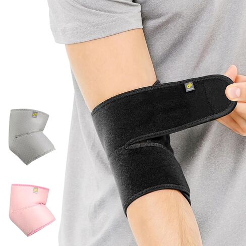 Bracoo Elbow Brace for Tendonitis Women Men, Tennis Elbow Compression Sleeve Wrap Support, Golfer's Elbow, Bursitis, Sprains, Strains, Sports Injury Recovery Joint, Arthritis Pain Relief, ES10 in Kuwait