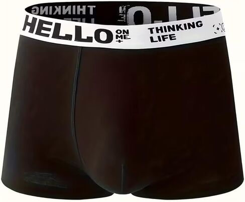 Men's Breathable Boxer Briefs, Men's Underwear Box Briefs Breathable Underwear, Airflow Anti-Friction,1 Pack (Black) in Saudi Arabia