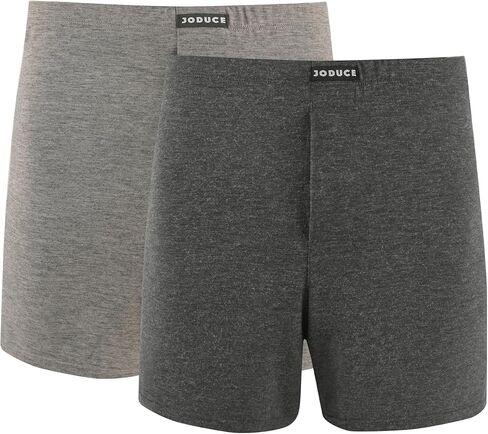 JODUCE 2 Pack Men's Merino Wool Boxer Briefs, Breathable Soft Loose Moisture Wicking Tagless with Elastic Waistband in Saudi Arabia
