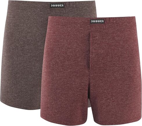 JODUCE 2 Pack Men's Merino Wool Boxer Briefs, Breathable Soft Loose Moisture Wicking Tagless with Elastic Waistband in Saudi Arabia