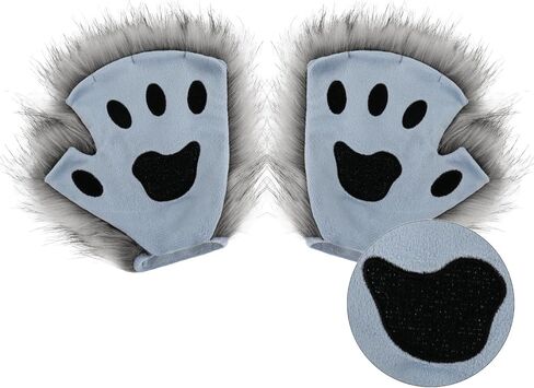 Realistic Werewolf Mask Gloves & Tail Set Wolf Mask,Gloves &Furry Tail,Complete Wolf Costume for Cosplay Christmas in Saudi Arabia