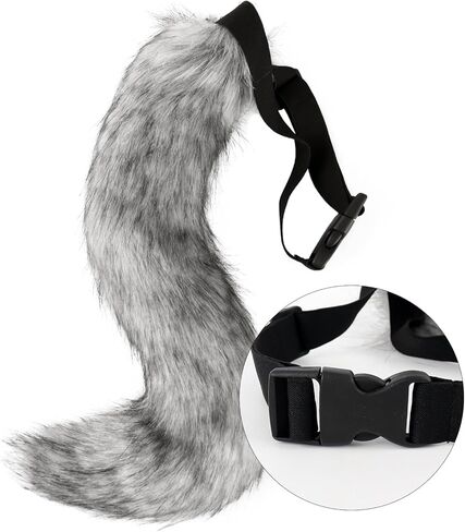 Realistic Werewolf Mask Gloves & Tail Set Wolf Mask,Gloves &Furry Tail,Complete Wolf Costume for Cosplay Christmas in Saudi Arabia
