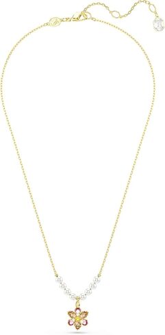 Swarovski Idyllia pendant, Crystal pearl, Mixed cuts, Flower, Multicolored, Gold-tone finish in Saudi Arabia