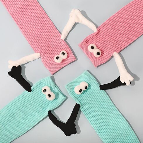 T Legend 3 Pairs Magnetic Holding Hands Socks Novelty Funny Women Men Couple Socks funny Gifts for Girlfriend in Saudi Arabia