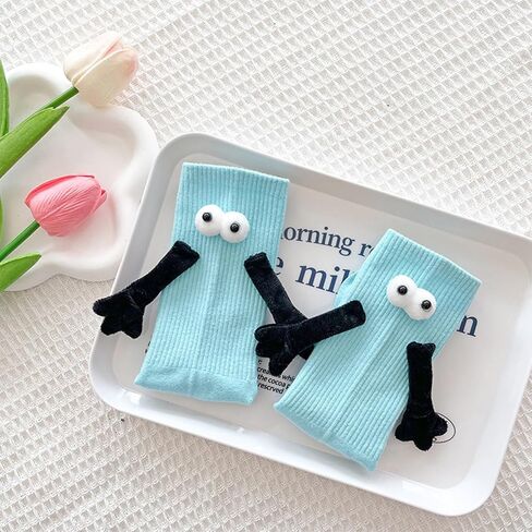 T Legend 3 Pairs Magnetic Holding Hands Socks Novelty Funny Women Men Couple Socks funny Gifts for Girlfriend in Saudi Arabia