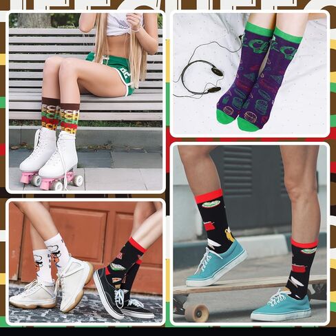 Shihanee 6 Pairs Chef Socks for Men Women Funny Novelty Cooking Occupation Socks for Valentine's Day Cook Lover Baker Gifts in Saudi Arabia