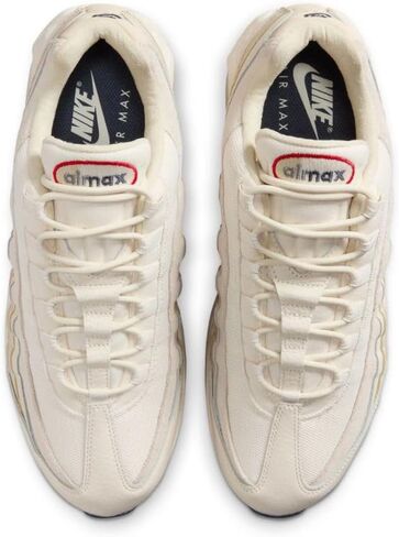 حذاء الجري Air Max 95 OG للرجال (عاجي شاحب/أحمر جامعي/كاكي فاتح/شراعي) in Saudi Arabia