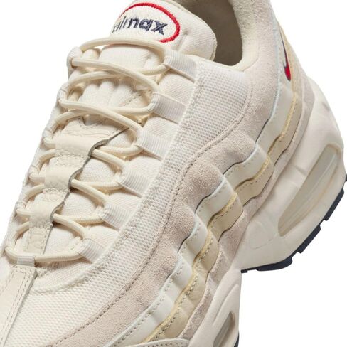 حذاء الجري Air Max 95 OG للرجال (عاجي شاحب/أحمر جامعي/كاكي فاتح/شراعي) in Saudi Arabia