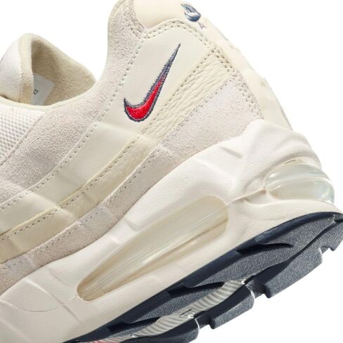 حذاء الجري Air Max 95 OG للرجال (عاجي شاحب/أحمر جامعي/كاكي فاتح/شراعي) in Saudi Arabia