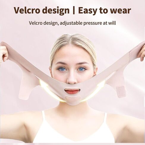 Chin Strap for Sleeping,V-Line Lifting Chin Strap, V-Line Mask,Neck Lift Jaw Tightening Exerciser Reusable Face Strap,Comfortable Effective. in Saudi Arabia