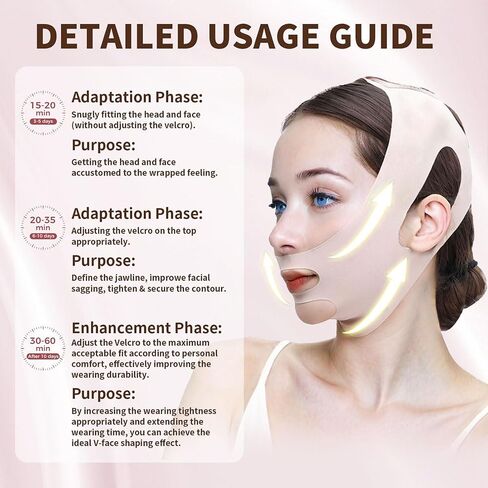 Chin Strap for Sleeping,V-Line Lifting Chin Strap, V-Line Mask,Neck Lift Jaw Tightening Exerciser Reusable Face Strap,Comfortable Effective. in Saudi Arabia