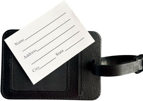 Decorative Novelty Luggage Tag with 'Put It Back' Message, White Faux Leather, Address Card Slot, 2-Pack in Saudi Arabia