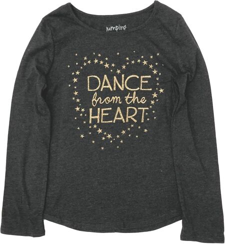 Jumping Beans Girls Gray & Gold Sparkle Dance from The Heart T-Shirt Shirt in Saudi Arabia