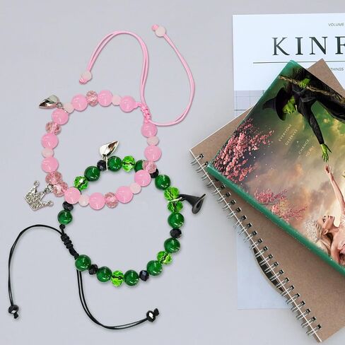 Elphaba Galinda Friendship Matching Bracelet - Crown Witch Hat Inspiration Bracelet - Gifts for Bestfriend Couples Fans Party Dress Accessories in Saudi Arabia