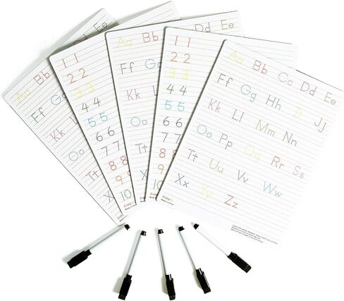 Dry Erase Alphabet Tracing Board: Letter and Numbers Handwriting Practice for Kids Learning, Reusable Boards for Kindergarten and Preschool in Saudi Arabia
