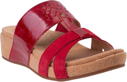 REVITALIGN Women's Andover Wedge Slide Sandal, Red, 12 in Saudi Arabia
