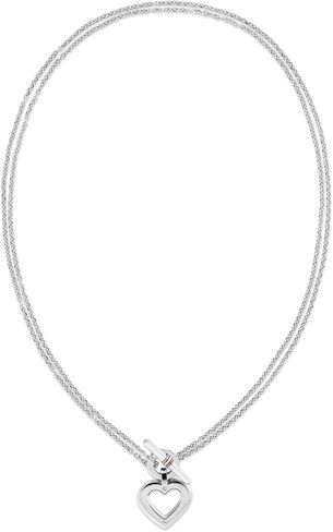 Tommy Hilfiger Women's Jewelry - Stainless Steel Heart Chain Necklace - Toggle Closure - Classic Style for Everyday Wear - Fashion Accessory, Gift for Her in Saudi Arabia