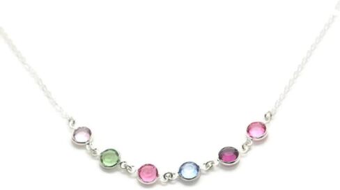 جوهرة الميلاد قلادة الذهب معبأ أو الفضة الاسترليني الأمهات هدية عيد الميلاد الجدة نانا جوهرة الميلاد مجوهرات أمي الجدة قلادة اليومية مع أحجار الميلاد in Kuwait