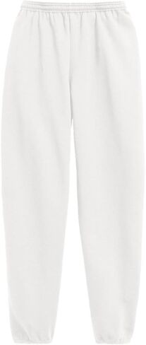 بنطال رياضي رجالي من Hanes EcoSmart - بنطال رياضي مصنوع من مزيج القطن مع جيوب، ملصق قابل للتمزيق، نسيج مقاوم للحبوب، مادة معاد تدويرها صديقة للبيئة، مقاس كلاسيكي، رباط قابل للتعديل أبيض in Kuwait