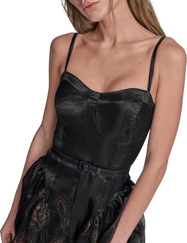 BCBG Womens Sleeveless Sweatheart Neck Belted Fit & Flare Midi Dress in Saudi Arabia