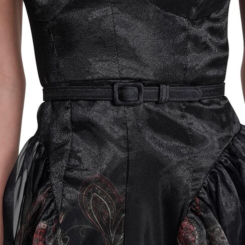 BCBG Womens Sleeveless Sweatheart Neck Belted Fit & Flare Midi Dress in Saudi Arabia