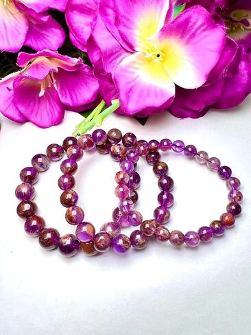 8mm Auralite 23 stone Round Beads Stretch Bracelet in Saudi Arabia