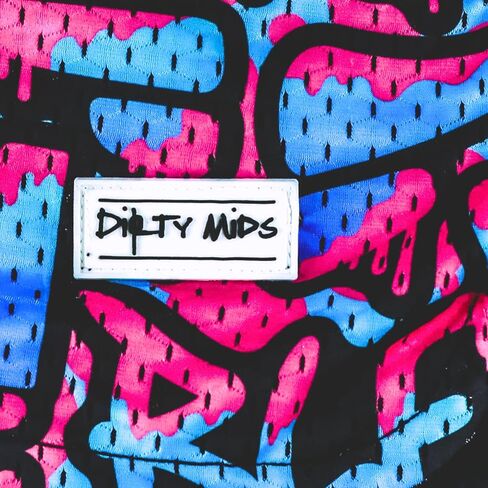 شورت Dirty Mids Original MVRK شبكي - طبقة مزدوجة مريحة، جيوب بسحاب، طباعة شاملة، مقاس XXS إلى XL in Kuwait