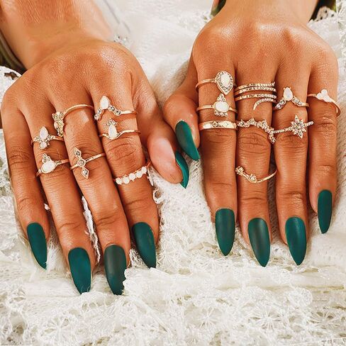 Gold Boho Ring Sets Stackable Knuckle Ring Vintage Snake Finger Rings Set Stacking Joint Midi Trendy Rings Sets for Women in Saudi Arabia