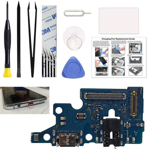 Charging Port Replacement Kit Compatible with Galaxy A35 5G US Version, Dock Board USB-C Connector Only for Galaxy A35 5G SM-A356, with Instruction Manual, Toolkit in Saudi Arabia