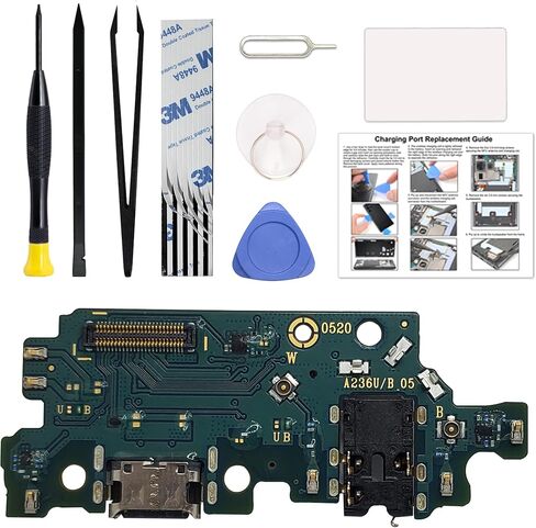 Charging Port Replacement Kit Compatible with Galaxy A35 5G US Version, Dock Board USB-C Connector Only for Galaxy A35 5G SM-A356, with Instruction Manual, Toolkit in Saudi Arabia