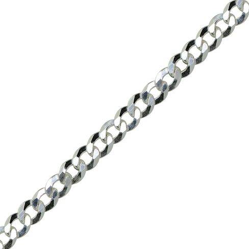 Sterling Silver Italian 3.5mm Diamond-Cut Cuban Curb Link Chain Necklace for Men Women in Saudi Arabia