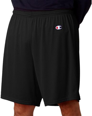 Champion Men's 9" Tricot Body Liner Athletic Mesh Short, Large, Black in Saudi Arabia