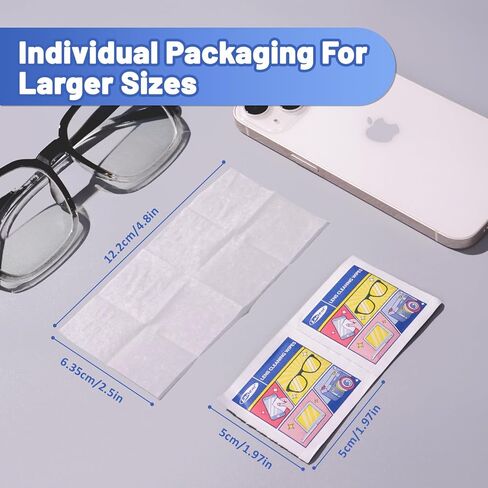 200 Pcs Cleaning Wipes for Glasses,Pre-Moistened Lens Cleaning Wipes, Computer & Laptops Screens, Smart Phones, Optical Lens, Goggles, and Watch Screen l Quick-Dry and Scratch-Free in Saudi Arabia