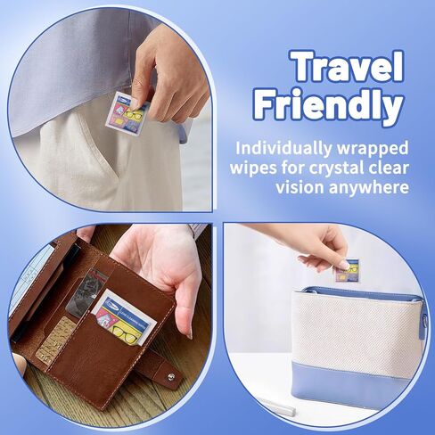 200 Pcs Cleaning Wipes for Glasses,Pre-Moistened Lens Cleaning Wipes, Computer & Laptops Screens, Smart Phones, Optical Lens, Goggles, and Watch Screen l Quick-Dry and Scratch-Free in Saudi Arabia