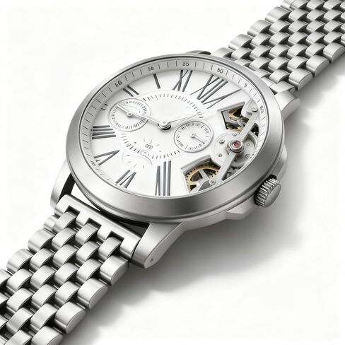 YISIWERA Quick Release Stainless Steel Watch Band 20mm 22mm, Heavy Duty Matte & Polished Metal Strap for Men and Women, Universal Replacement Bracelet with Folding Buckle in Kuwait