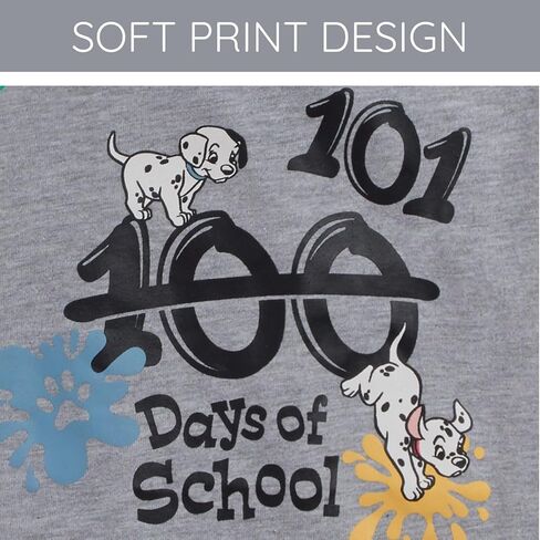 تي شيرت Disney 101 Dalmatians 101 Days of School المطابق للعائلة مقاسات الأطفال الصغار والكبار (2T - 2XL) in Kuwait