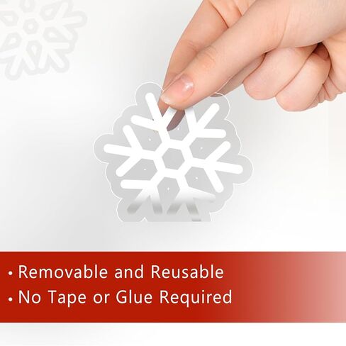 Mfault Christmas White House Window Clings, Xmas Santa Claus Reindeer Snowflake Stickers Decals Decorations, Snowy Winter Holiday Sleigh Home Kitchen Decor in Saudi Arabia