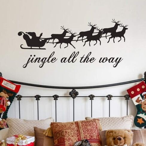 MoharWall Christmas Tree Stickers Decor Winter Snow Large Wall Decals Merry Christmas Window Cling Quotes Star Vinyl Art Decoration in Saudi Arabia