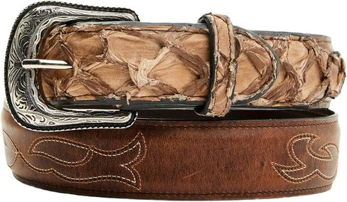 Cody James Men's Charutto Exotic Pirarucu Billet Belt Brown 46 in Saudi Arabia