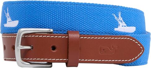 vineyard vines mens Sportfisher Embroidered Canvas Club Belt in Saudi Arabia