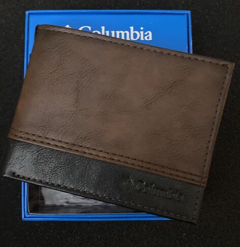 Columbia Slimfold Wallet 31CP220050 Two Tone Brown + Gift Box in Saudi Arabia