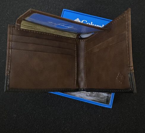 Columbia Slimfold Wallet 31CP220050 Two Tone Brown + Gift Box in Saudi Arabia