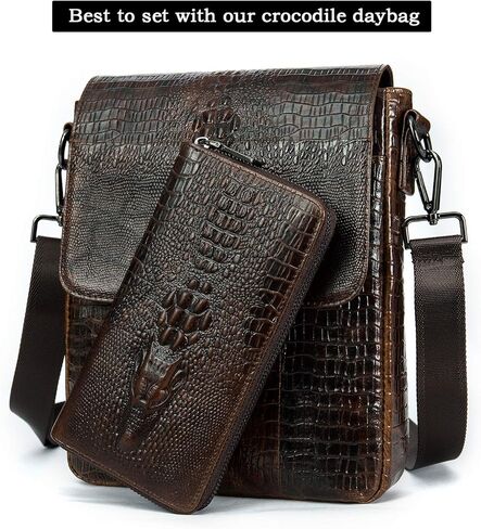 Men's Genuine Leather Long Zip Around Wallet RFID Blocking Checkbook & Credit Card Holder Personalized Design (Coffee) in Saudi Arabia