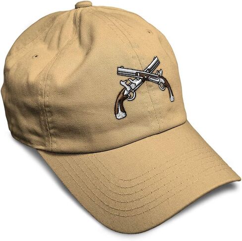 Speedy Pros Soft Baseball Cap Crossed Pistols Sports Embroidery Shooting Crossed Pistols Cotton Dad Hats for Men & Women in Saudi Arabia