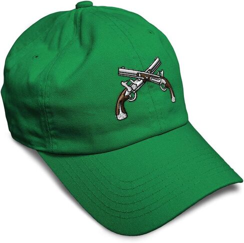 Speedy Pros Soft Baseball Cap Crossed Pistols Sports Embroidery Shooting Crossed Pistols Cotton Dad Hats for Men & Women in Saudi Arabia