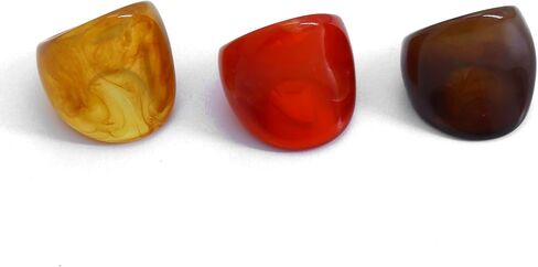 FUTIMELY Chunky Wide Acrylic Rings Set,Colorful Resin Knuckle Rings,Large Wide Stackable Rings for Women in Saudi Arabia