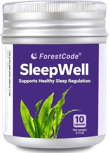 Melatonin-Free Sleep Aid for Adults with GABA & Seaweed Extract - Natural Supplement for Deep Sleep & Waking Up Refreshed, Stress Relief & Cognitive Support - Non-Habit Forming, 60 Capsules in Saudi Arabia