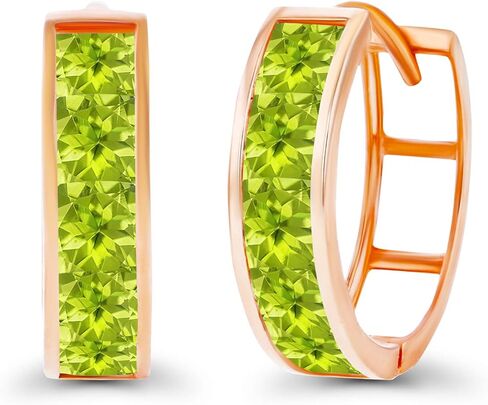 الصلبة 14K الذهب 4x14mm حقيقية المولد مربع قطع قناة مجموعة Huggie أقراط للنساء | جوهرة الميلاد مربعة 3 مم | أقراط هاجي هوب من الأحجار الكريمة الطبيعية أو المصنعة للنساء in Kuwait