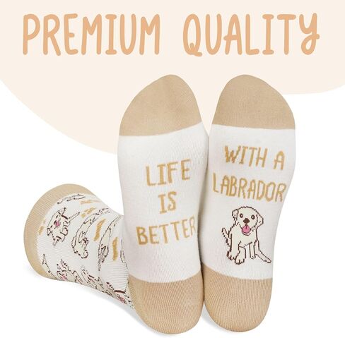 InnoBeta Labrador Retriever Gifts for Women & Men, Gifts for Dog Mom Dog Dad on Birthday & Christmas, One Size Crew Socks in Saudi Arabia