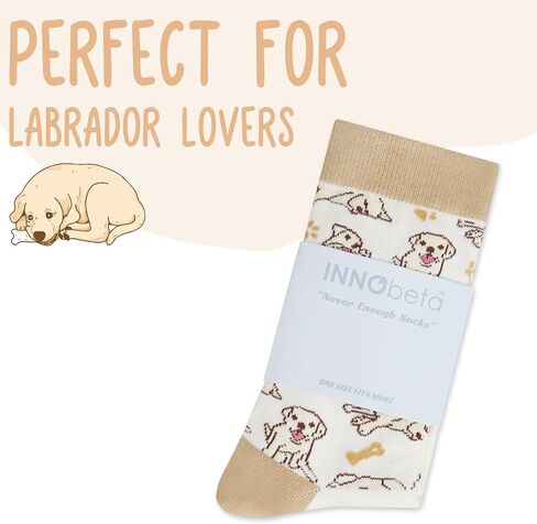 InnoBeta Labrador Retriever Gifts for Women & Men, Gifts for Dog Mom Dog Dad on Birthday & Christmas, One Size Crew Socks in Saudi Arabia